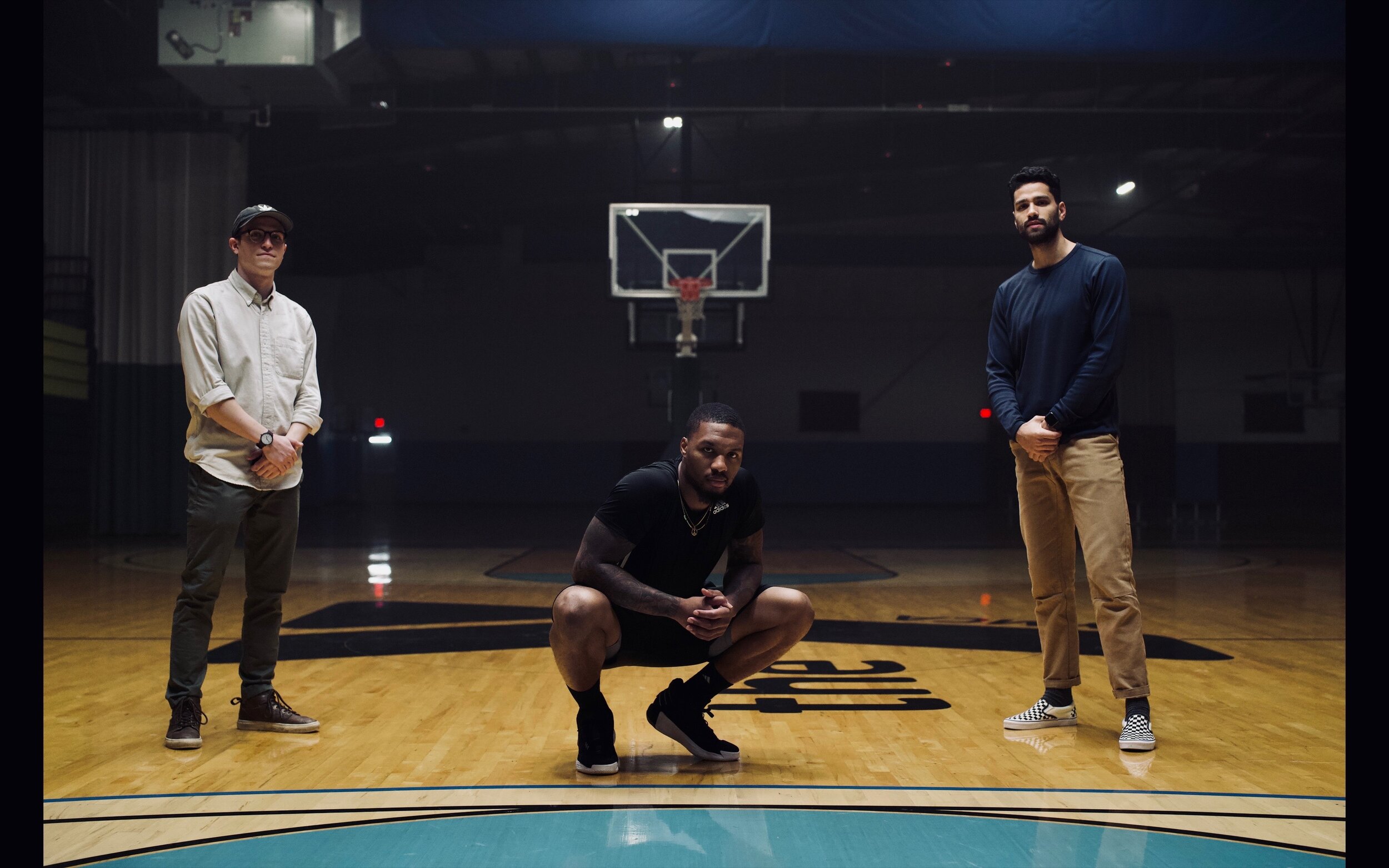 Will Cuddy, Damian Lillard and Zach Feiner